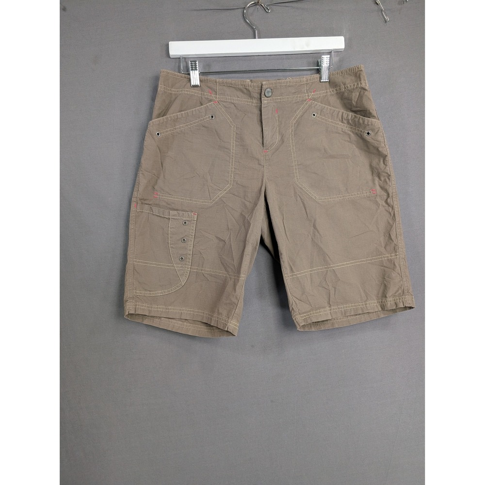 Title Nine Brash Ripstop Hiking Cargo Shorts Brown Size 10 TN-110963